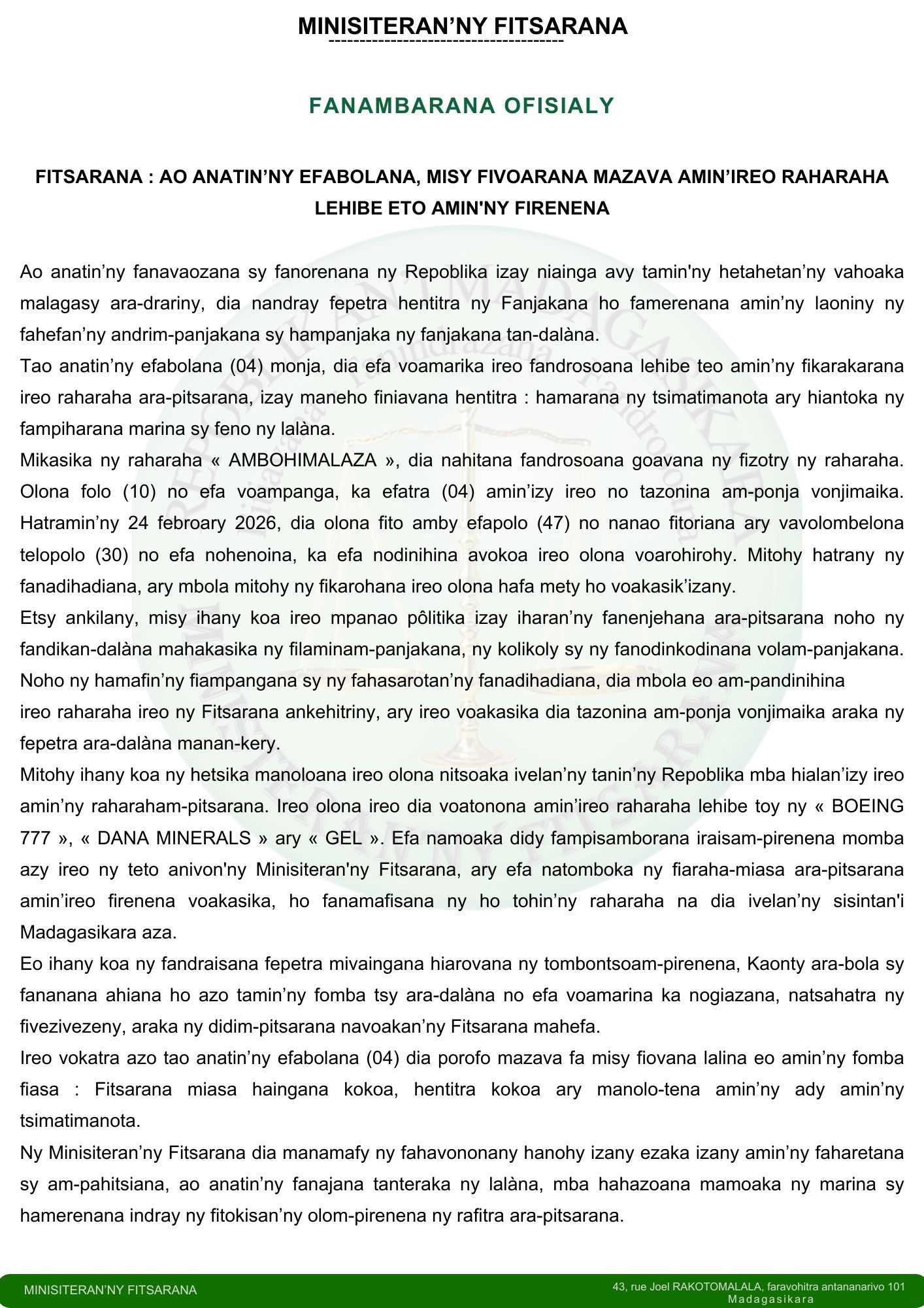 Fivoaran'ny toe-draharaha ara-pitsarana tao anatin'ny efa-bolana.