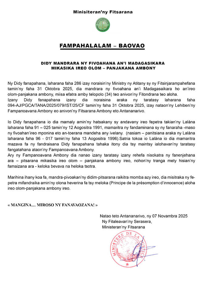 𝗗𝗜𝗗𝗬 𝗠𝗔𝗡𝗗𝗥𝗔𝗥𝗔 𝗡𝗬 𝗙𝗜𝗩𝗢𝗔𝗛𝗔𝗡𝗔 𝗔𝗡’𝗜 𝗠𝗔𝗗𝗔𝗚𝗔𝗦𝗜𝗞𝗔𝗥𝗔  𝗠𝗜𝗞𝗔𝗦𝗜𝗞𝗔 𝗜𝗥𝗘𝗢 𝗢𝗟𝗢𝗠-𝗣𝗔𝗡𝗝𝗔𝗞𝗔𝗡𝗔 𝗔𝗠𝗕𝗢𝗡𝗬