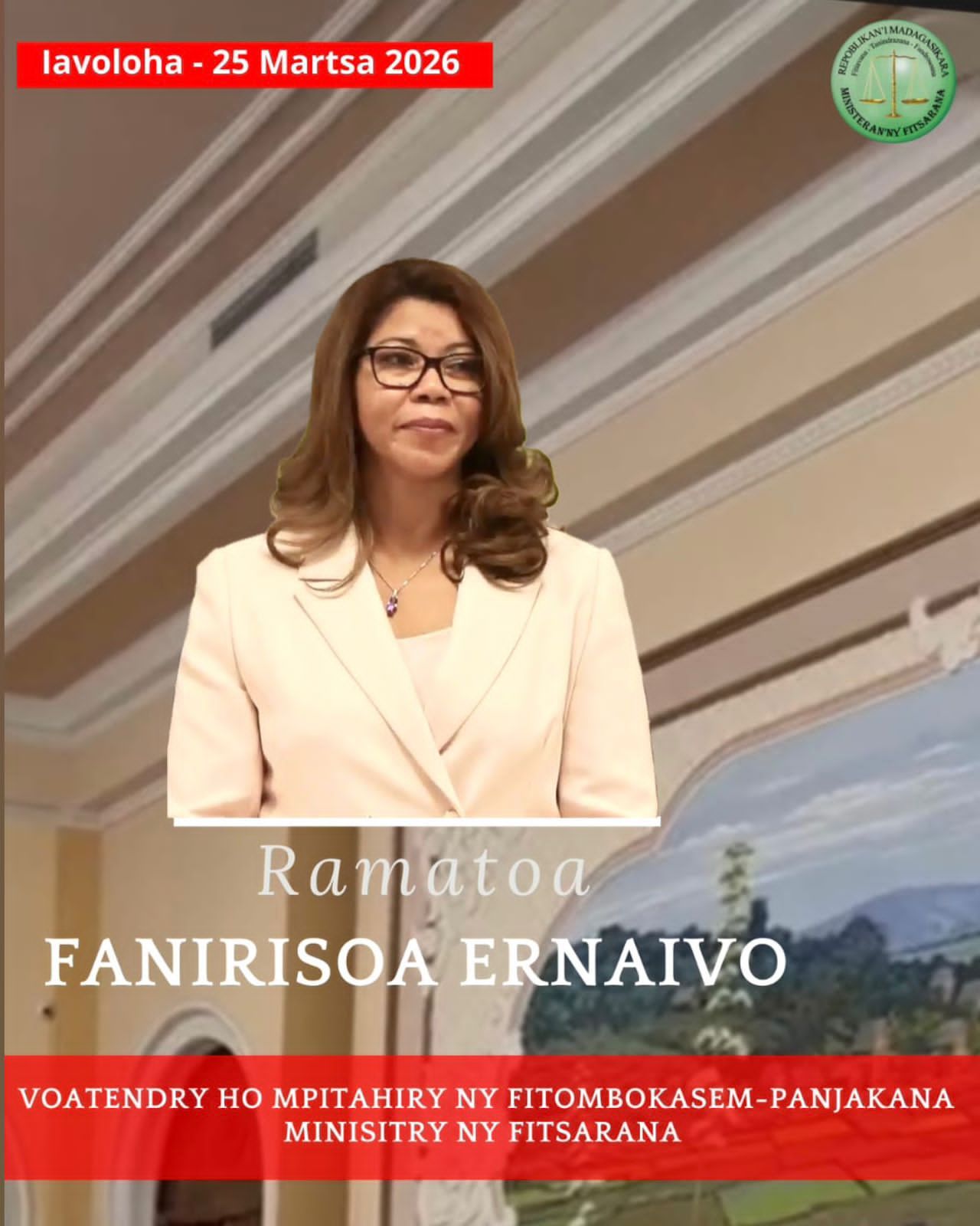 Ramatoa Fanirisoa ERNAIVO: Mbola voatendry